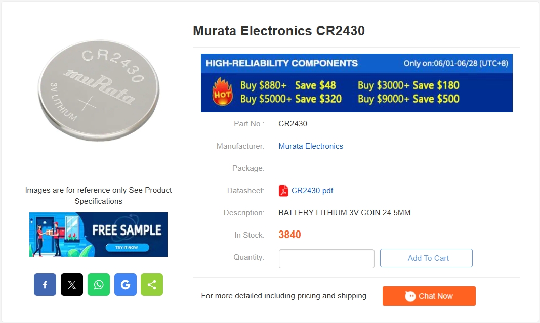 Murata Electronics CR2430